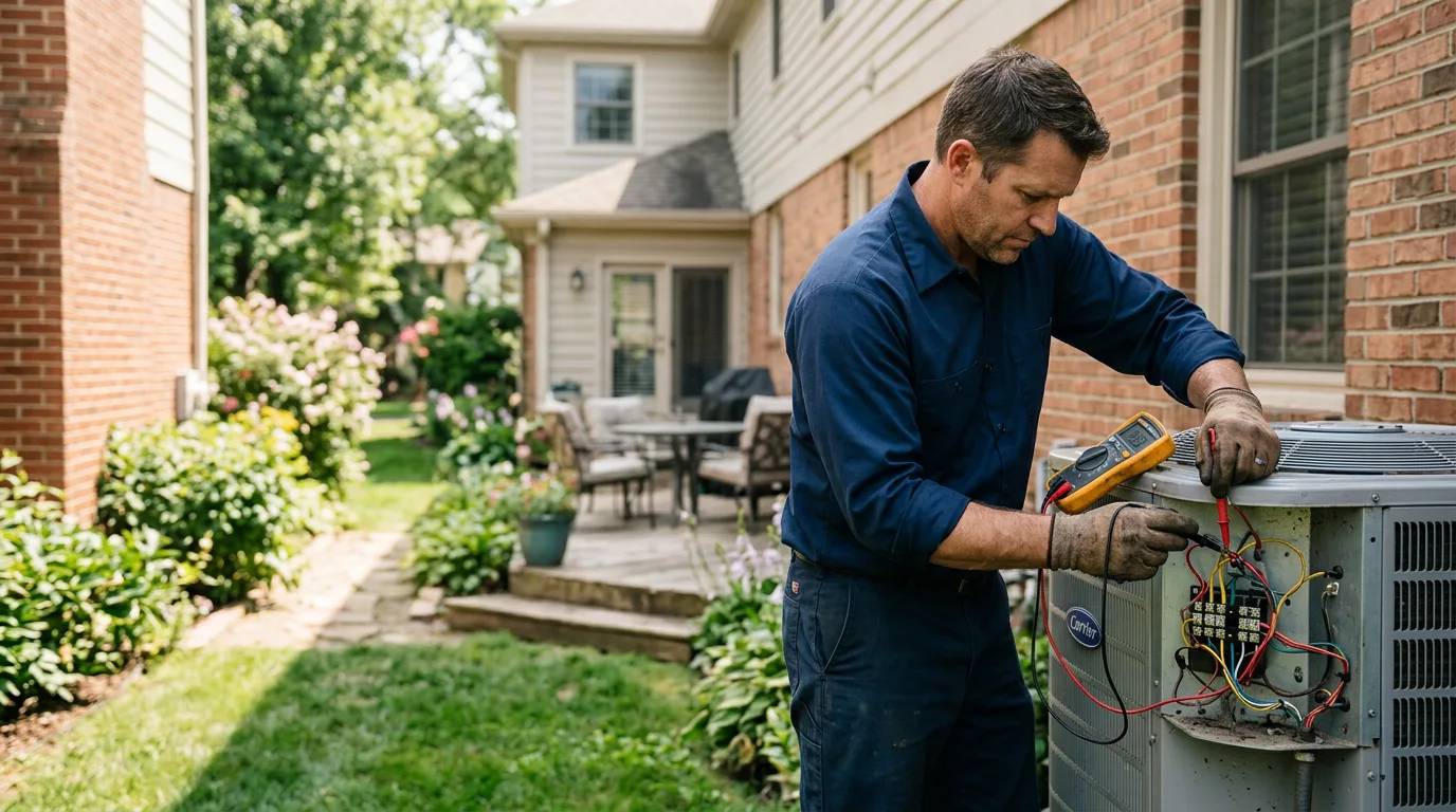 HVAC technician working near Houston, MS